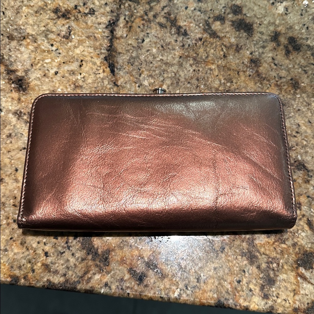 Hobo International clutch wallet, like new bronze